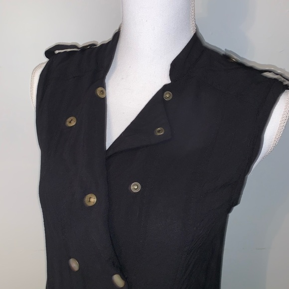 Jack Military-Inspired Black Dress, sz S - Picture 10 of 13